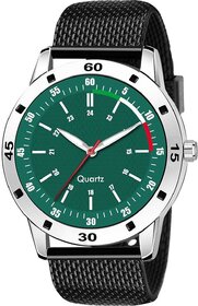 HRV Men's Round Dial Black Strap Analog Watch