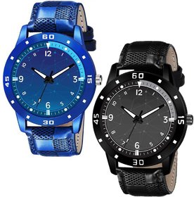 HRV Men's Round Dial Multi Strap Analog Watch
