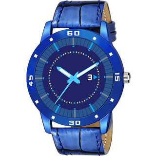 HRV Men's Round Dial Blue Strap Analog Watch
