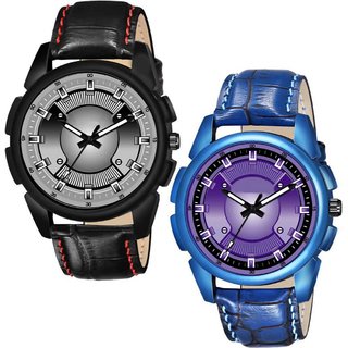 HRV Men's Round Dial Multi Strap Analog Watch