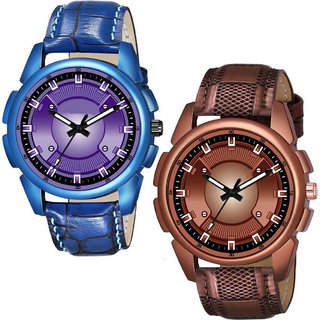 HRV Men's Round Dial Multi Strap Analog Watch