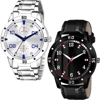 HRV Men's Round Dial Multi Strap Analog Watch