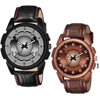 HRV Men's Round Dial Multi Strap Analog Watch