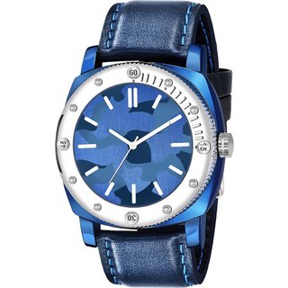 HRV Men's Round Dial Blue Strap Analog Watch