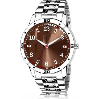 HRV Men's Round Dial Silver Strap Analog Watch