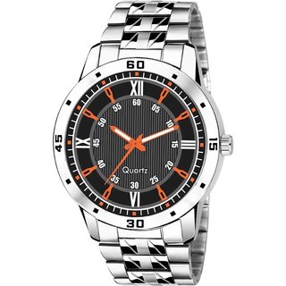 HRV Men's Round Dial Silver Strap Analog Watch