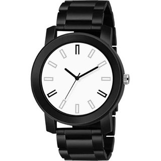 HRV Men's Round Dial Black Strap Analog Watch