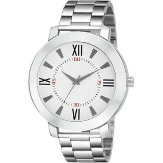 HRV Men's Round Dial Silver Strap Analog Watch