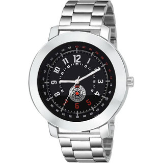 HRV Men's Round Dial Silver Strap Analog Watch