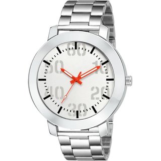 HRV Men's Round Dial Silver Strap Analog Watch