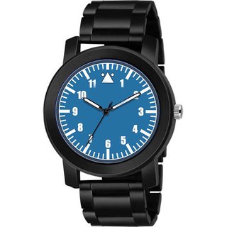 HRV Men's Round Dial Black Strap Analog Watch