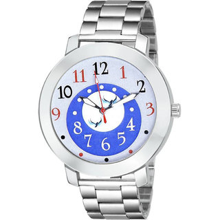 HRV Men's Round Dial Silver Strap Analog Watch