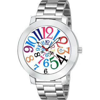 HRV Men's Round Dial Silver Strap Analog Watch