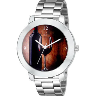 HRV Men's Round Dial Silver Strap Analog Watch