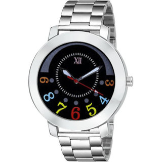 HRV Men's Round Dial Silver Strap Analog Watch