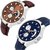HRV Men's Round Dial Multi Strap Analog Watch