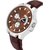 HRV Men's Round Dial Brown Strap Analog Watch