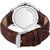 HRV Men's Round Dial Brown Strap Analog Watch