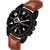 HRV Men's Round Dial Brown Strap Analog Watch