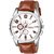 HRV Men's Round Dial Brown Strap Analog Watch