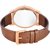 HRV Men's Round Dial Rose Gold Strap Analog Watch