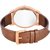 HRV Men's Round Dial Rose Gold Strap Analog Watch