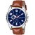 HRV Men's Round Dial Brown Strap Analog Watch