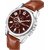 HRV Men's Round Dial Brown Strap Analog Watch