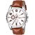 HRV Men's Round Dial Brown Strap Analog Watch
