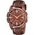 HRV Men's Round Dial Brown Strap Analog Watch