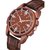 HRV Men's Round Dial Brown Strap Analog Watch