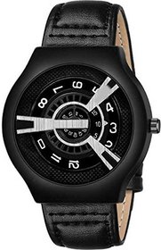 HRV Men's Round Dial Black Strap Analog Watch