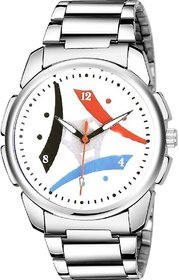 HRV Men's Round Dial Silver Strap Analog Watch