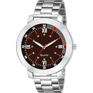 HRV Men's Round Dial Silver Strap Analog Watch