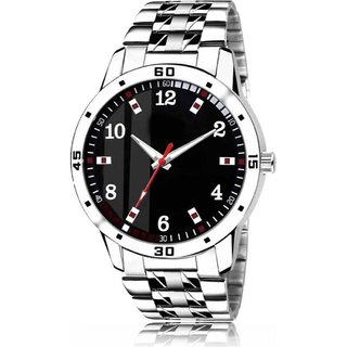 HRV Men's Round Dial Silver Strap Analog Watch