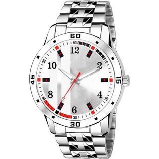HRV Men's Round Dial Silver Strap Analog Watch