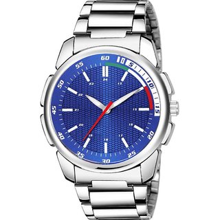 HRV Men's Round Dial Silver Strap Analog Watch