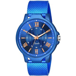 HRV Men Blue Round Dial Strap Analog Watch