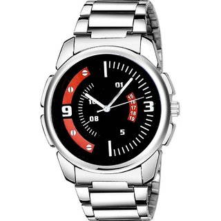 HRV Men's Round Dial Silver Strap Analog Watch
