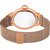 HRV Men's Round Dial Rose Gold Strap Analog Watch