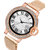 HRV Men's Round Dial Rose Gold Strap Analog Watch
