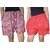 Ukal Combo (Pack of 2) Female Printed Cotton Comfortable Shorts for Women and Girls (Multi Color, Random Design)