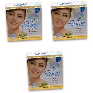 Goree Beauty Cream (Night ) avocado  aloe Vera 30g (Pack of 3, 30g Each)