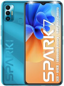 Tecno Spark 7 (Morpheus Blue, 2GB RAM, 32 GB Storage) - 6000mAh Battery16 MP Dual Camera 6.52 Dot Notch Display