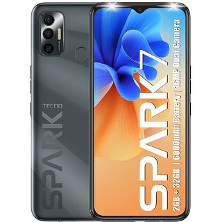 Tecno Spark 7 (Magnet Black, 3GB RAM, 64 GB Storage) - 6000mAh Battery16 MP Dual Camera 6.52 Dot Notch Display