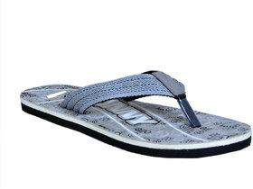 Crazy Bunny Men Gray Slippers / Flip Flops