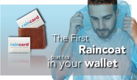 Rain Card (5 pcs) Pocket Size Disposable Raincoat - Assorted Colours