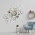 Grahak Trend 30 Ring And Dots Silver 3D Acrylic Mirror Wall Sticker