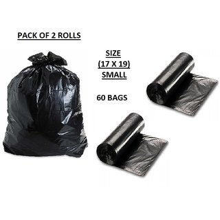 Garbage Bags Small 17 x 19 (Pack of 60) - 2 Rolls
