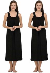 GOWN SLIP COMBO (2 BLACK)
